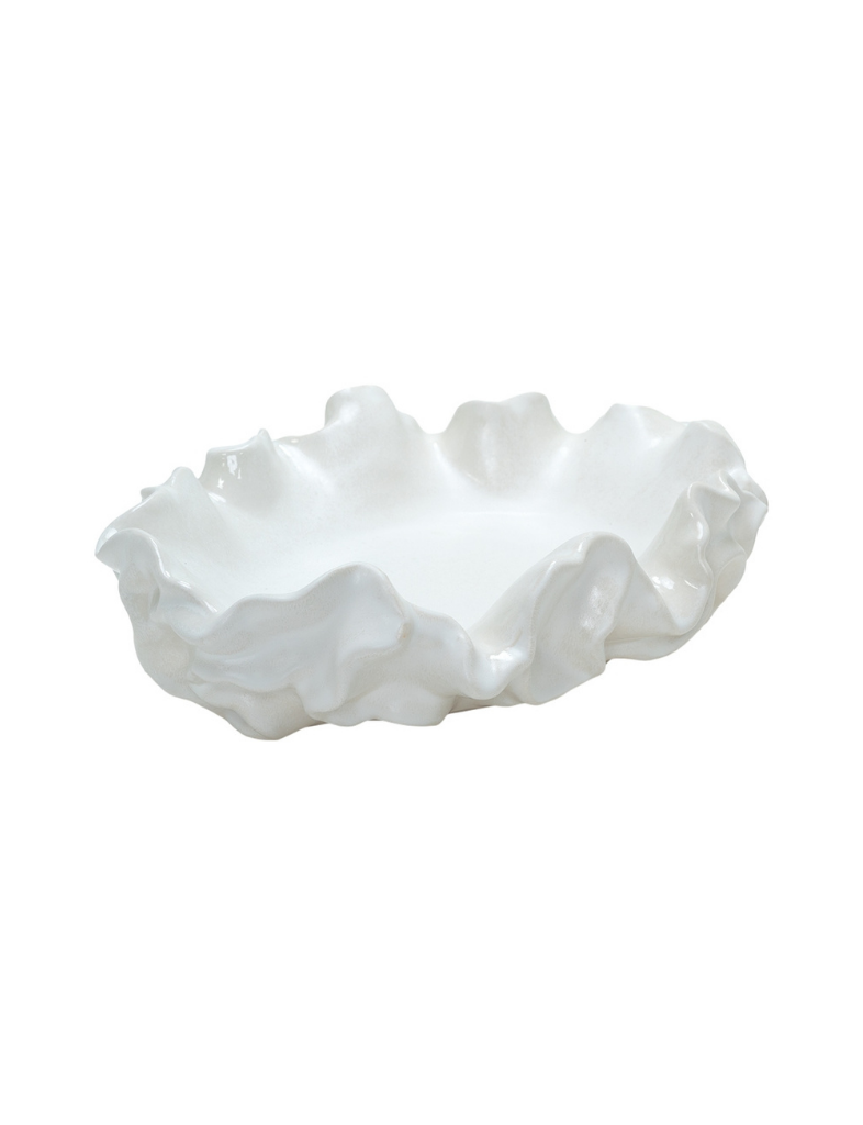 White Ruffle Bowl