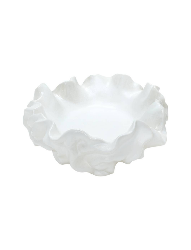 White Ruffle Bowl