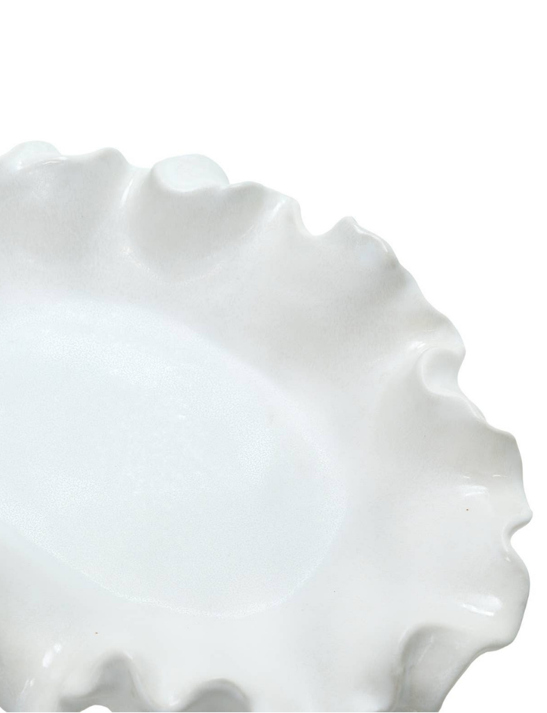 White Ruffle Bowl