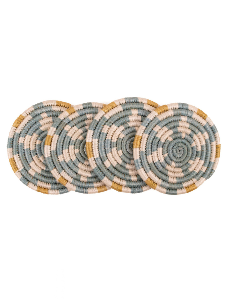 Blue Floral Coaster Set