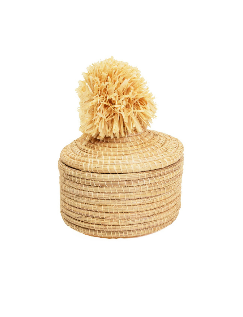 Lidded Pom Pom Basket