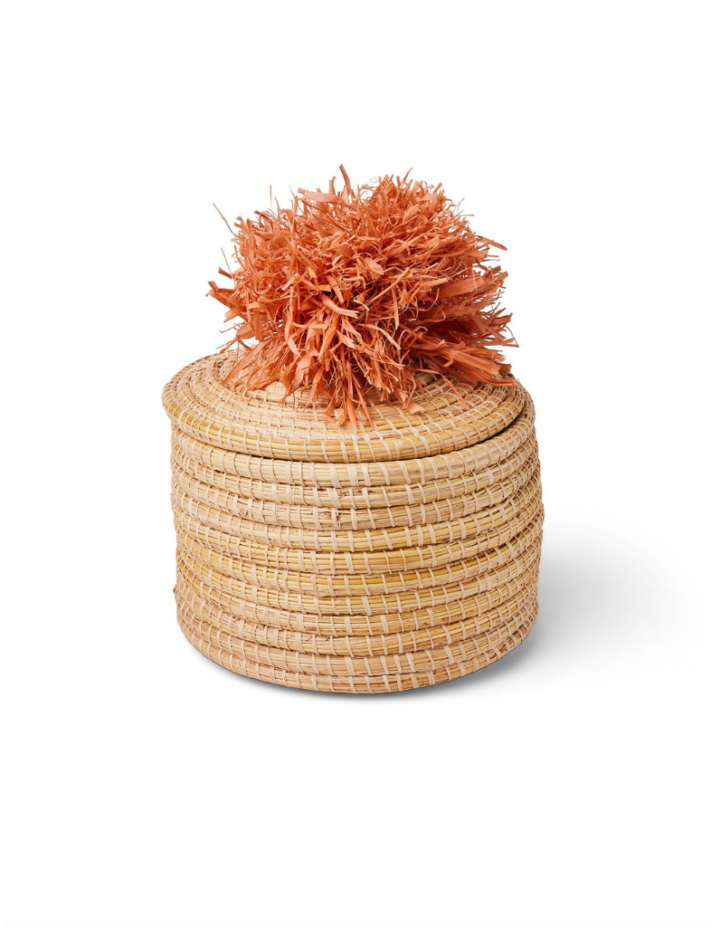 Lidded Pom Pom Basket
