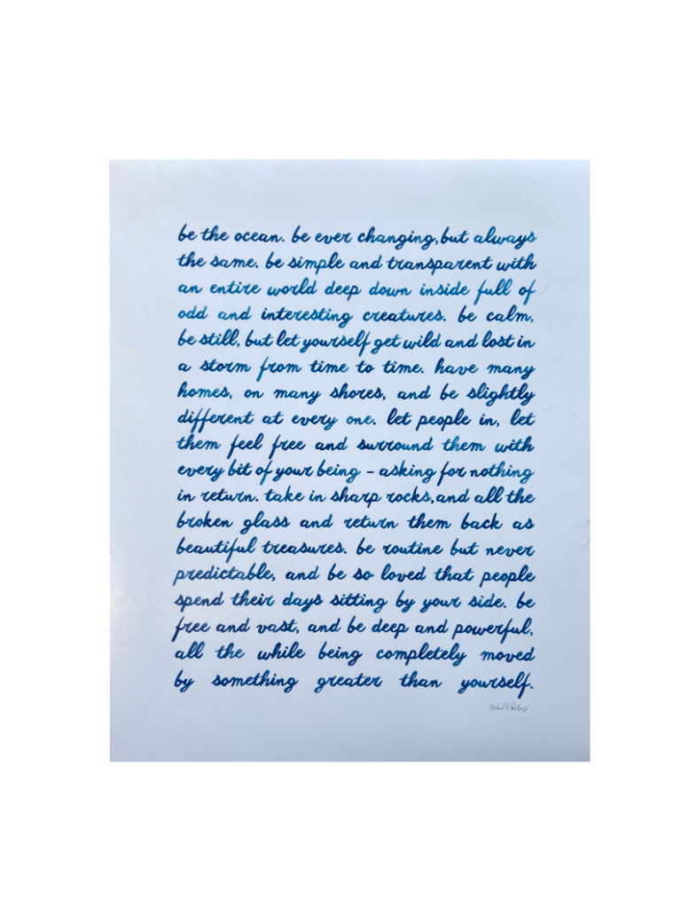 Be The Ocean Print