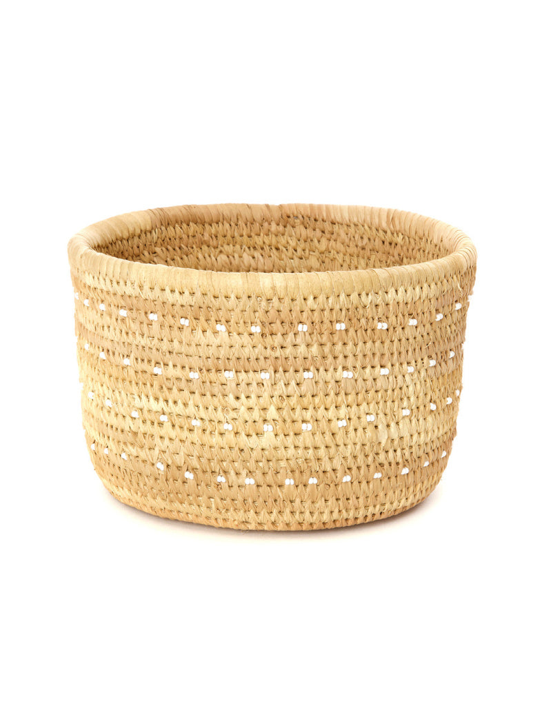 Striped Beaded Basket