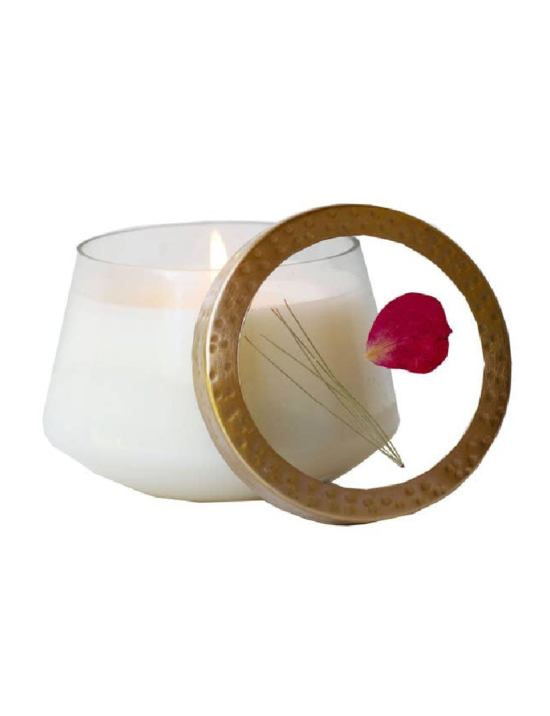 Pressed Flower Candle | Winter Rose