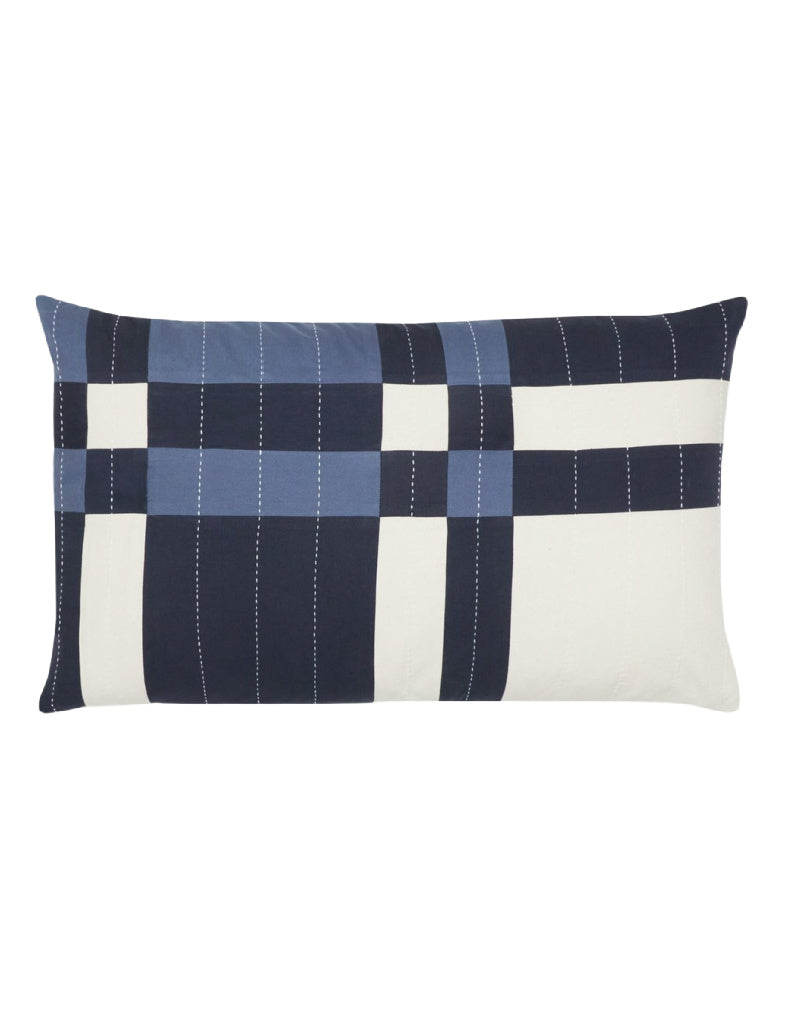 Patchwork Plaid Lumbar Pillow