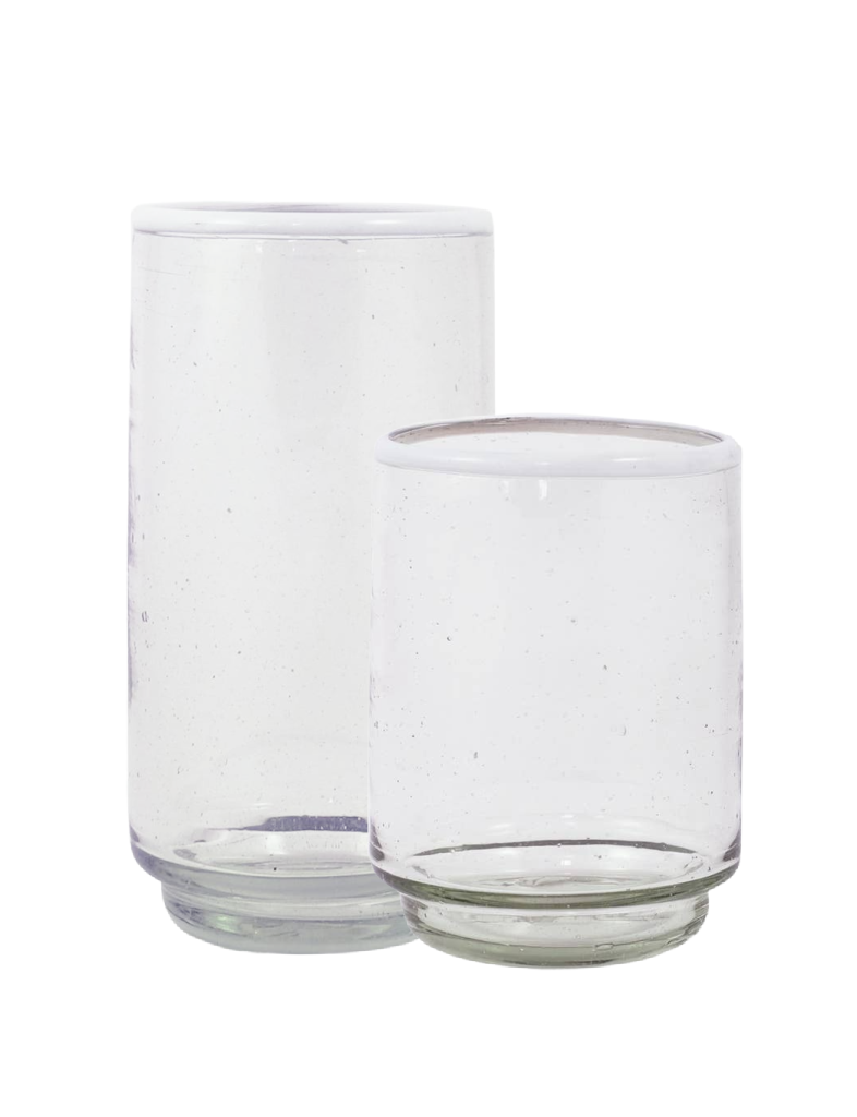 White Rimmed Glass