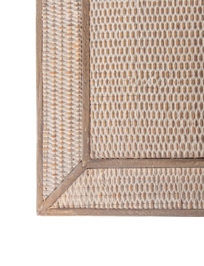 Whitewashed Rattan Coffee Table