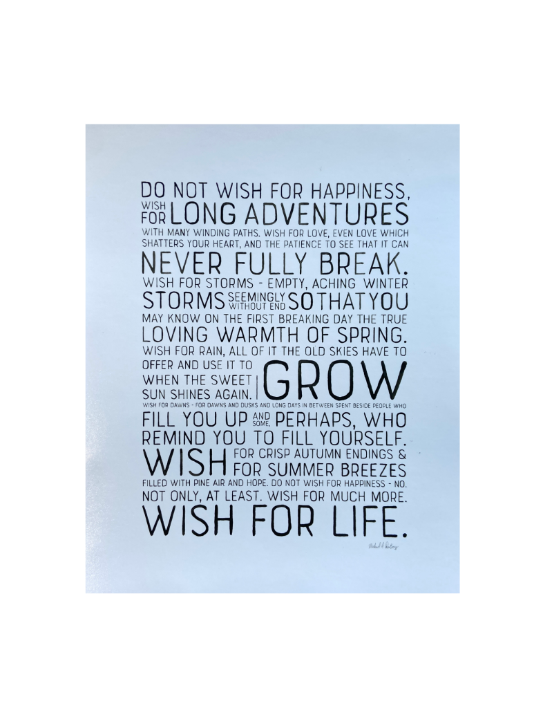 Wish For Life Print